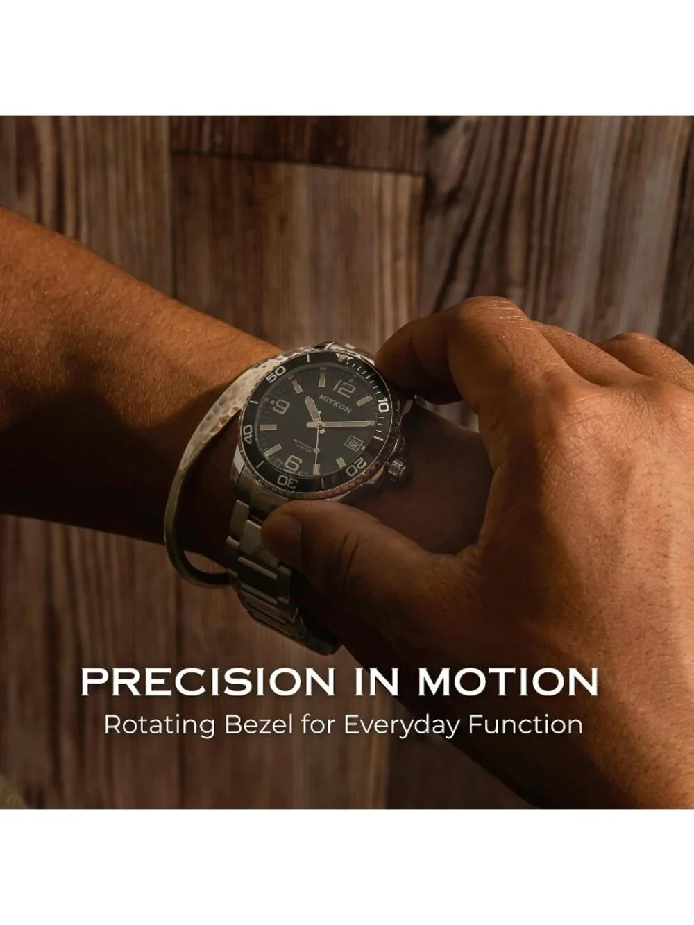 Men's Silver Stainless Steel Bracelet Black Dial Quickset Date Quartz Watches